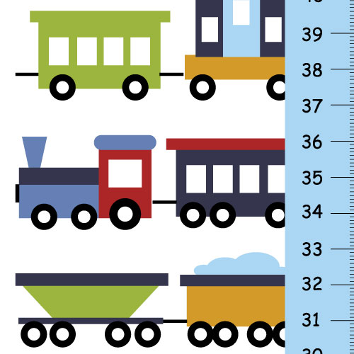 Choo Choo trains children growth chart | kidogrowthchart ...