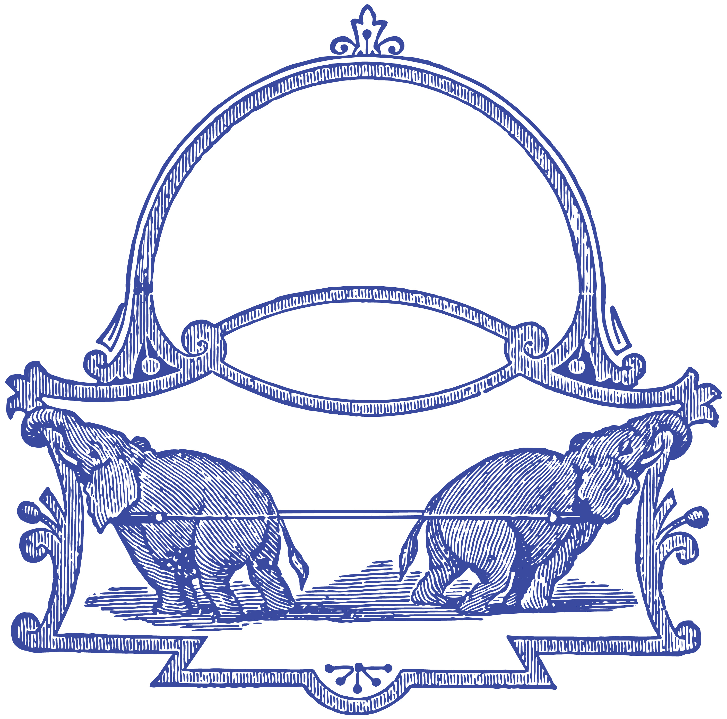 Free Vintage Clipart – Circus Elephants Frame | Oh So Nifty ...