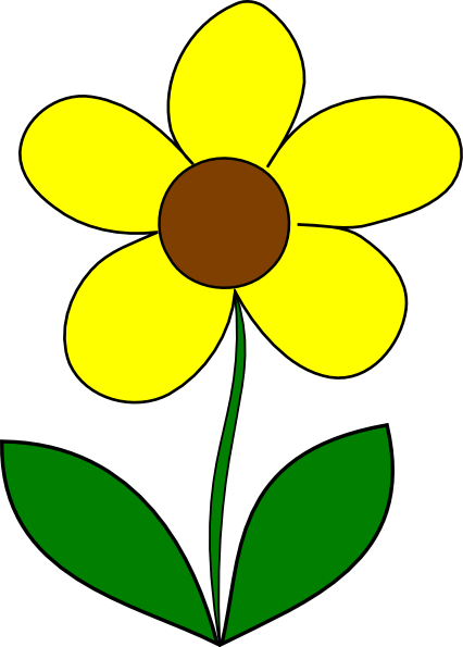 Yellow Flower Clip Art - vector clip art online ...