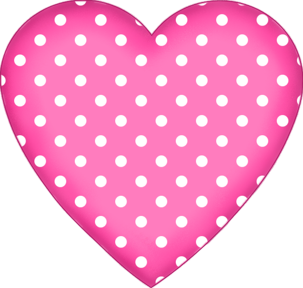 Free Polka-Dot Pink Heart Valentine's Day Graphic - Transparent ...
