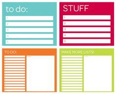 printable what nots