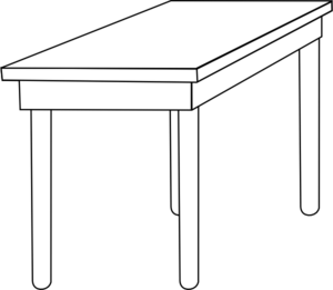 Table Outline clip art - vector clip art online, royalty free ...