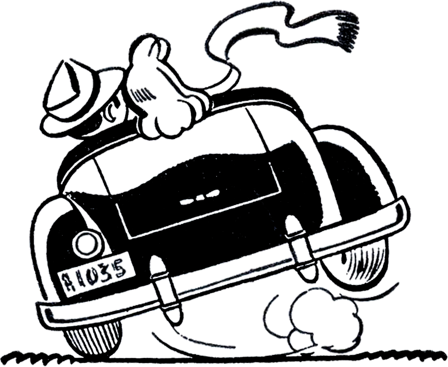 Vintage Car Images - Sunday Drive - Just Hitched - The Graphics Fairy