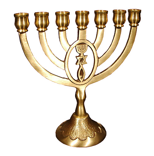 Menorahs (Candelabras) - Menorah, Grafted-in Brass, 6.5'' - The ...