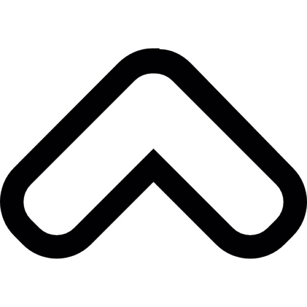 Arrow of rounded outlined chevron shape pointing up Icons | Free ...