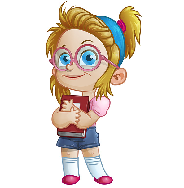 Geek Girl Vector Character - Vector Characters