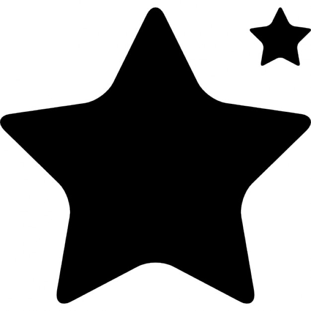 Star shape big and small Icons | Free Download