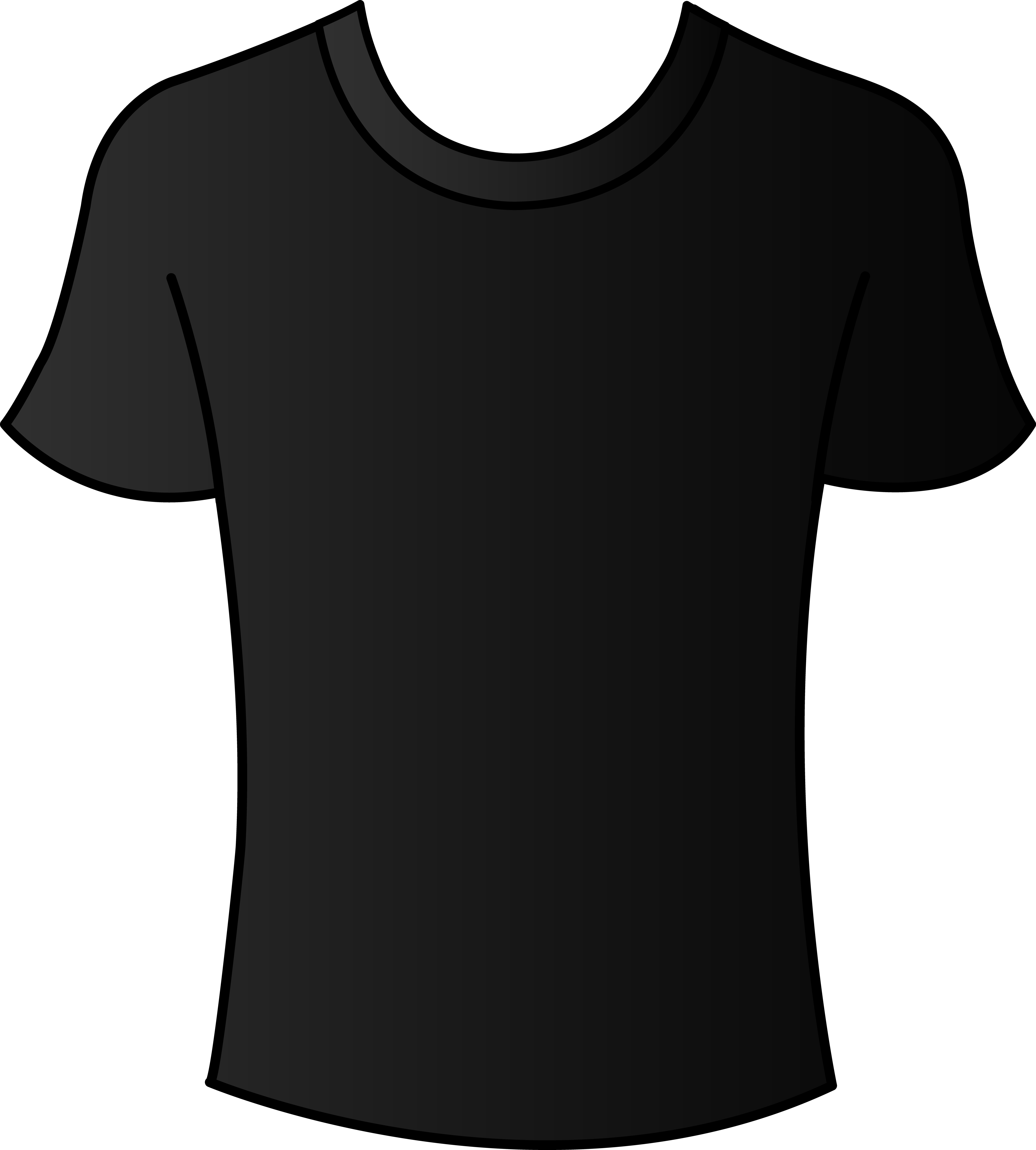 Black T Shirt Outline - ClipArt Best