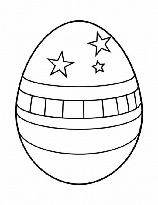 Images of Plain Easter Egg Coloring Pages - Jefney