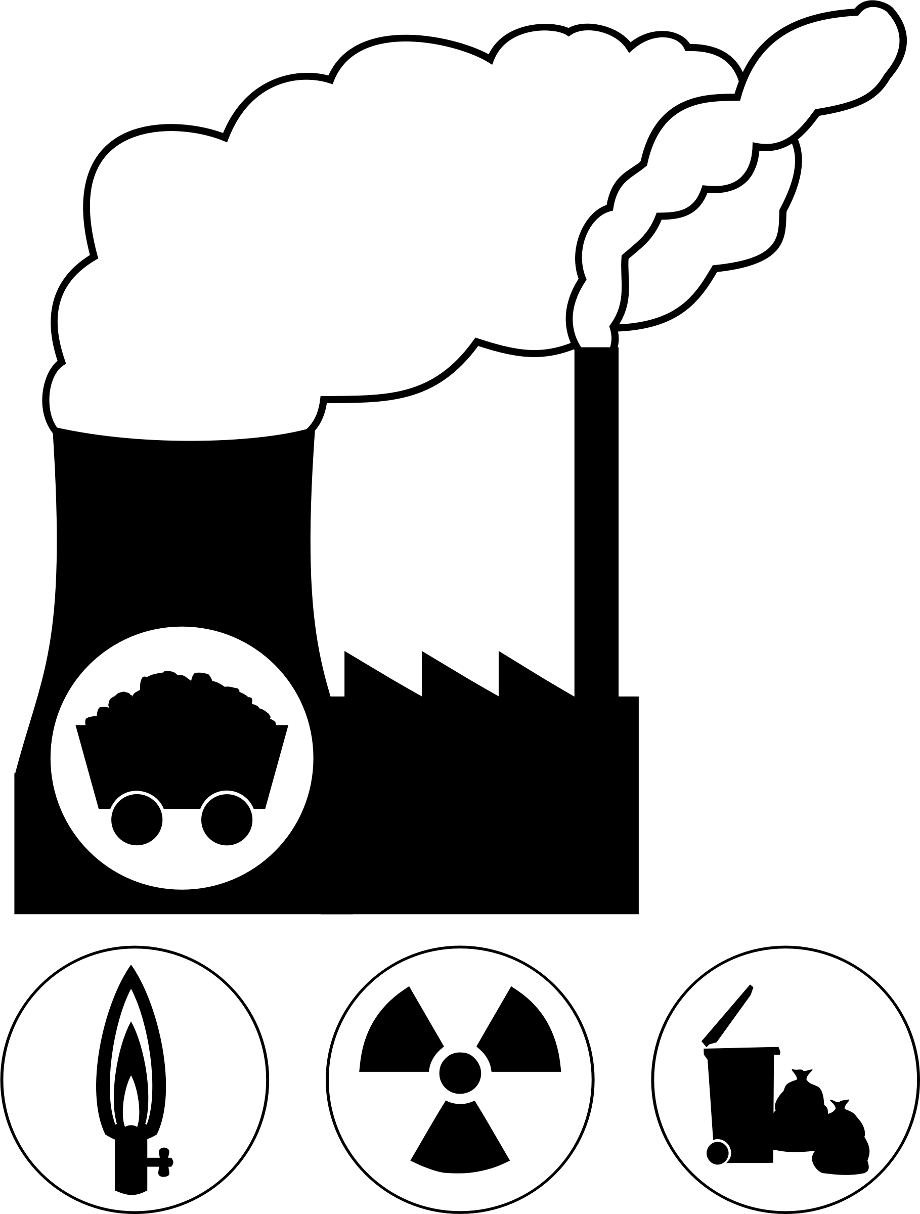 Coal power plant clipart