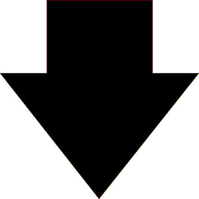 Arrow pointing down clipart