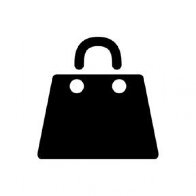 Black shopping bag clipart