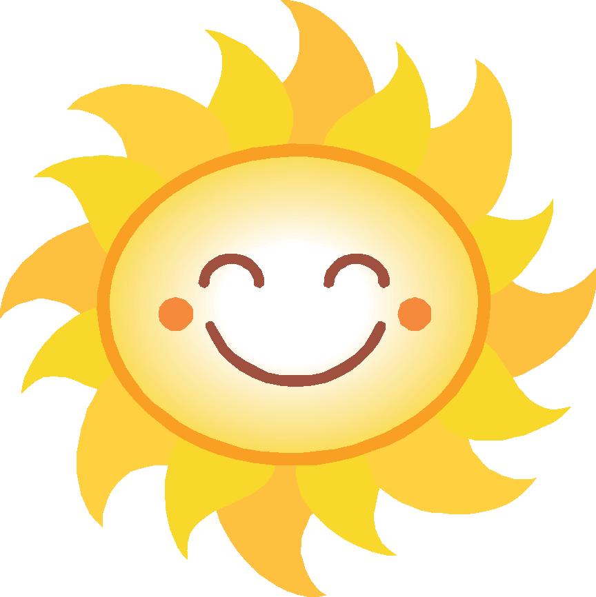 Smiling sun clipart