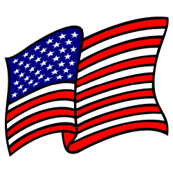 American flag rectangle clipart