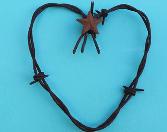 Barbed wire heart | Etsy