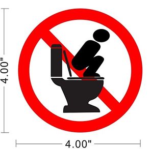 Restroom Toilet Caution Notice Warning Store Rules Cleaning Sign ...