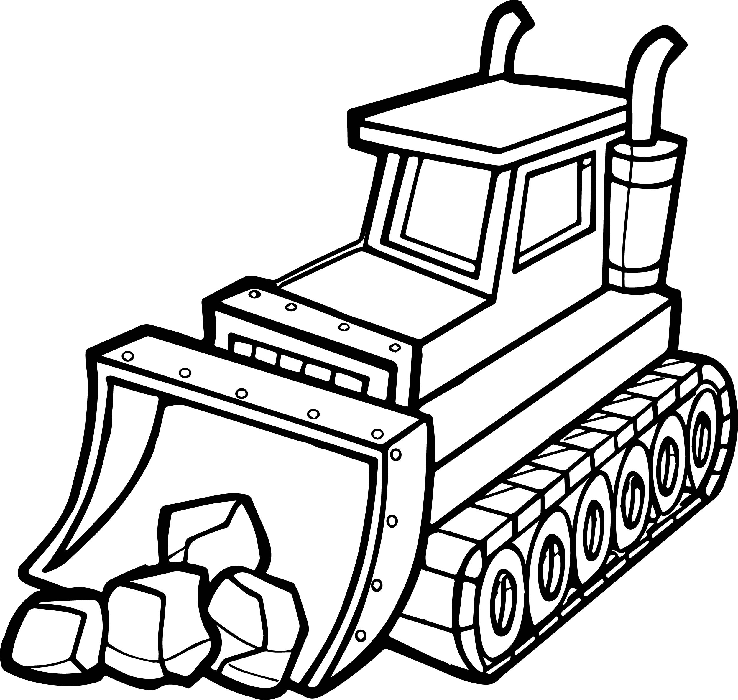 Bulldozer Coloring Pages 1