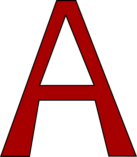 Clip art letter a