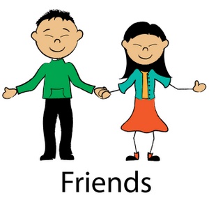 Clip Art Girl Best Friends Clipart