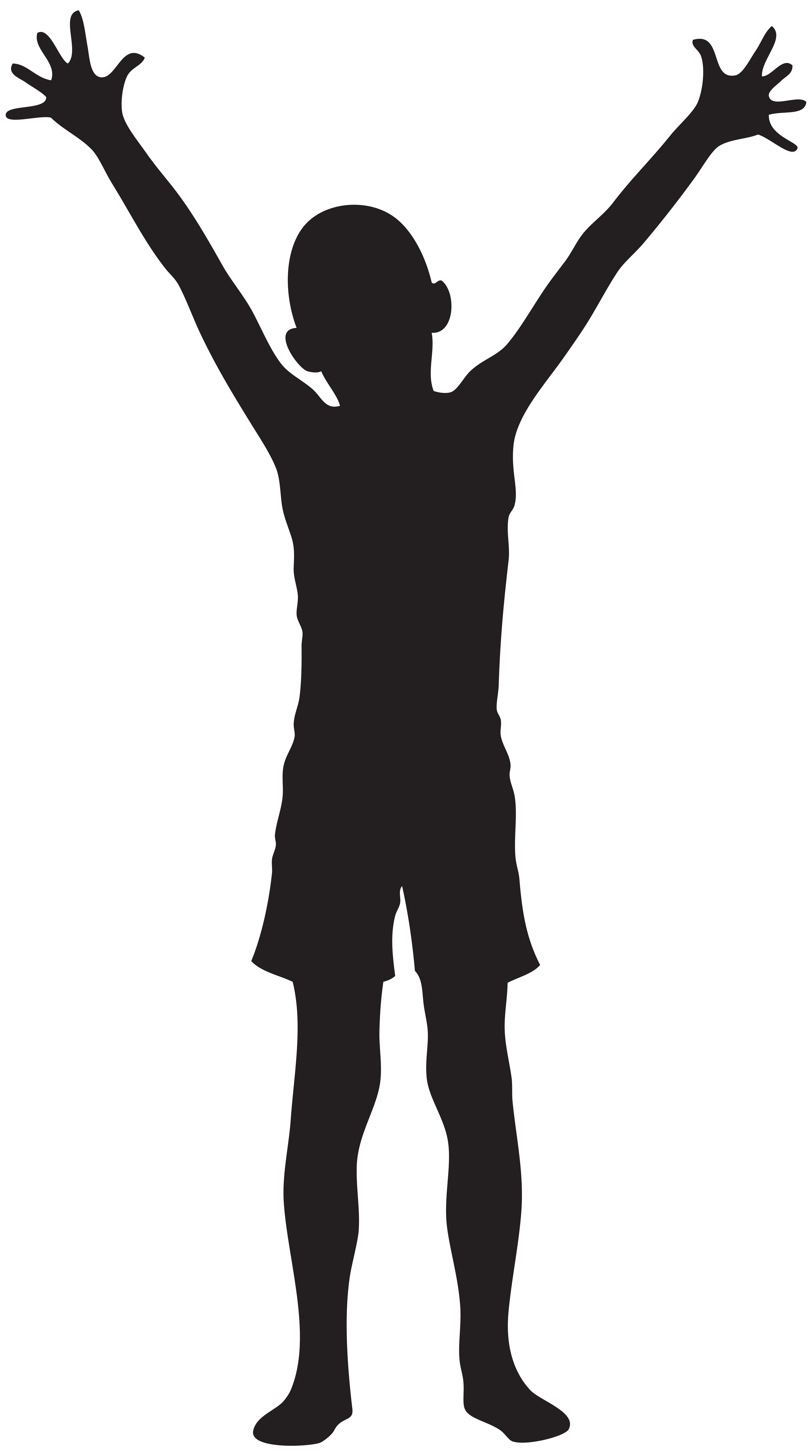Boy Silhouette PNG Clip Art Image