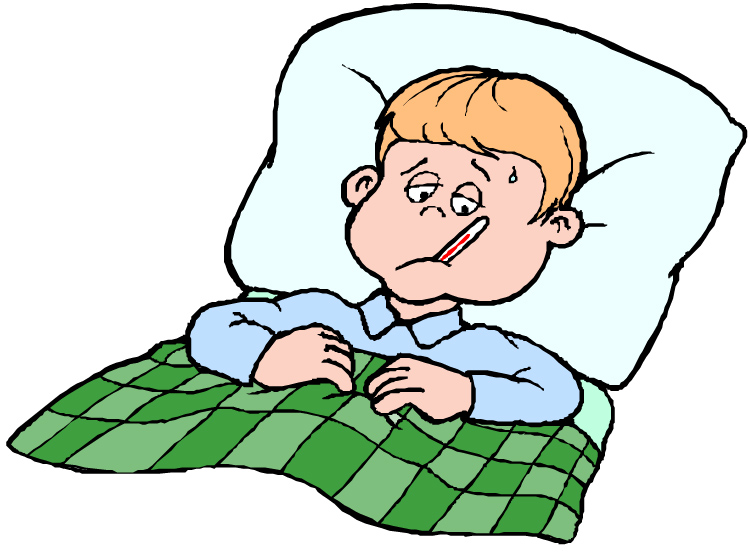 Sick people working clipart