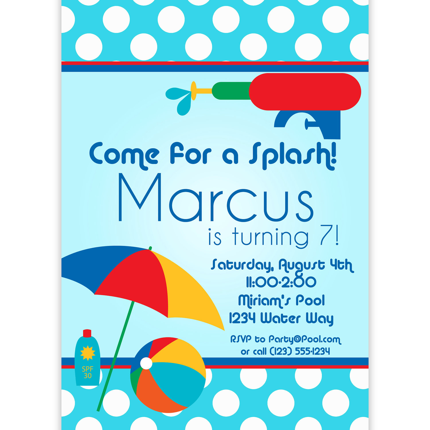 Pool Party Invitations For Kids Pool Party Invitations Templates ...