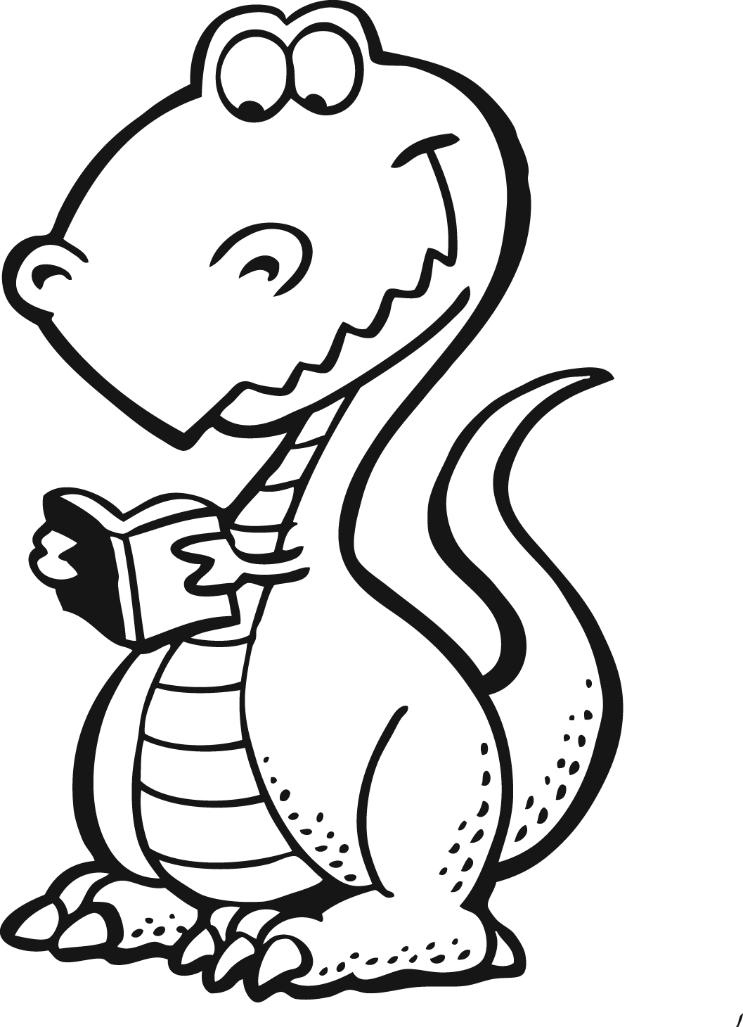 Animals reading clipart