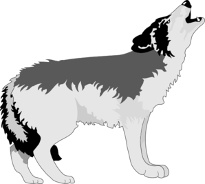 Howling wolf clipart