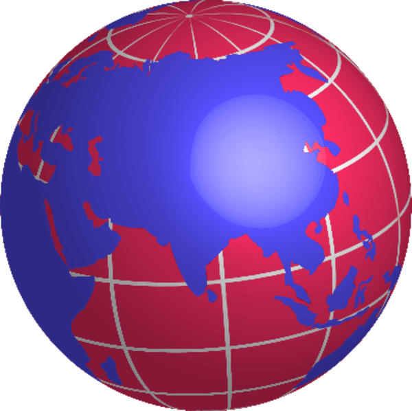 Asia World Globe - vector Clip Art