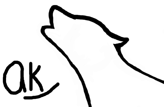 Howling Wolf Outline