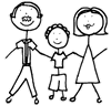 Stick Figure Family Clipart