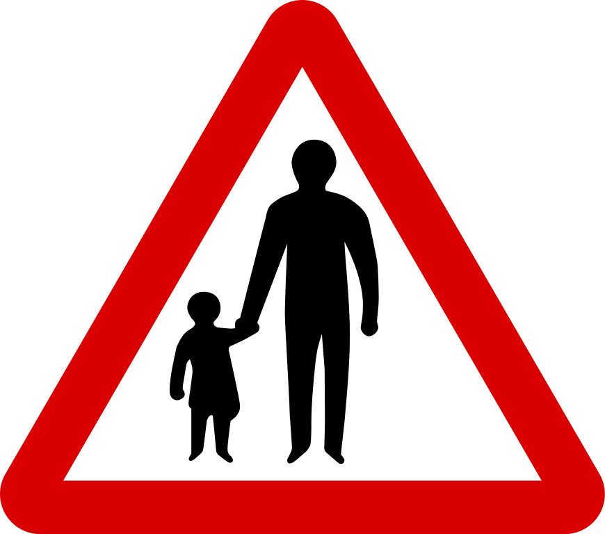 Singapore Road Signs - Warning Sign - Pedestrians Ahead.svg ...