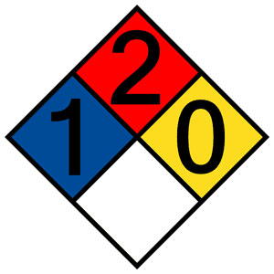 NFPA 704 Diesel Fuel Warning Label