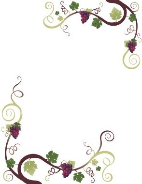 Grape Vine Border Clipart