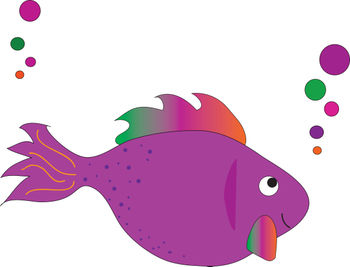 Cute tropical fish clipart
