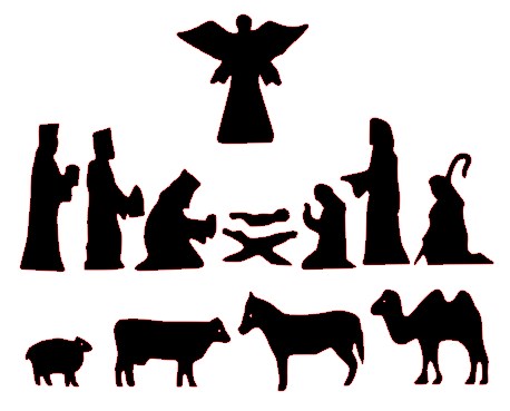 Nativity Scene Silhouette Clip Art - Tumundografico