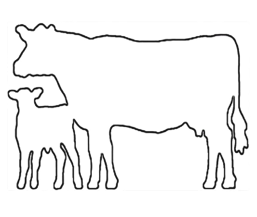 Clipart of cow outline