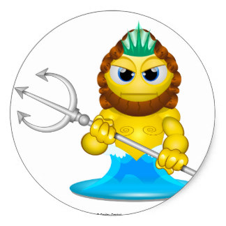 Poseidon Stickers | Zazzle
