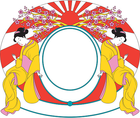 Clip Art Of Geishas Clip Art, Vector Images & Illustrations