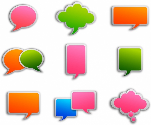 Download free vector speech bubble free vector download (1,827 ...