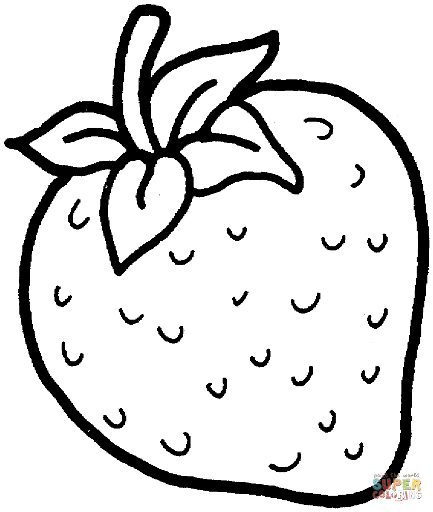 Sweet Strawberry coloring page | Free Printable Coloring Pages