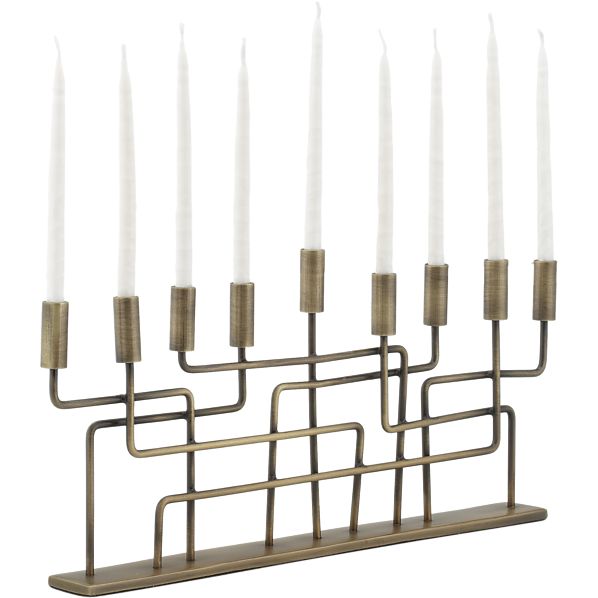 Brass Menorah in Hanukkah | Crate and Barrel