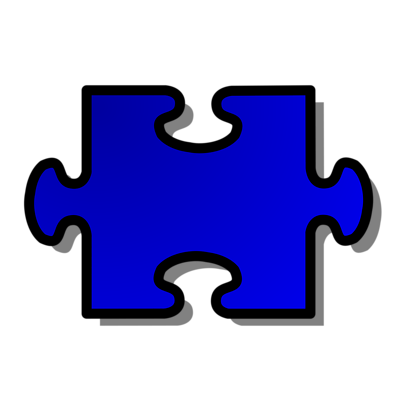Free Stock Photos | Illustration Of A Blue Puzzle Piece | # 15015 ...