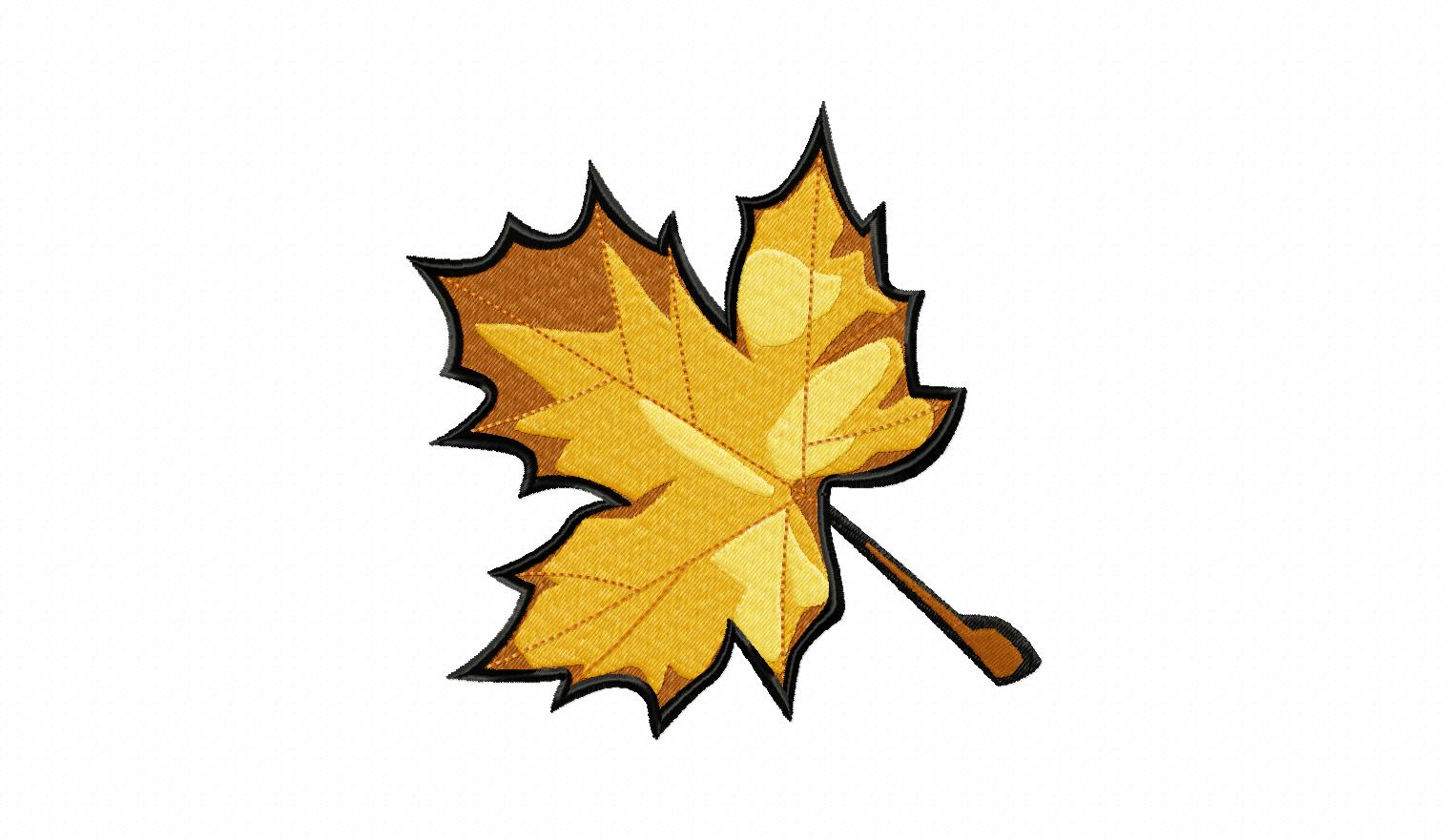 Fall Maple Leaf Machine Embroidery Design - Free Embroidery ...