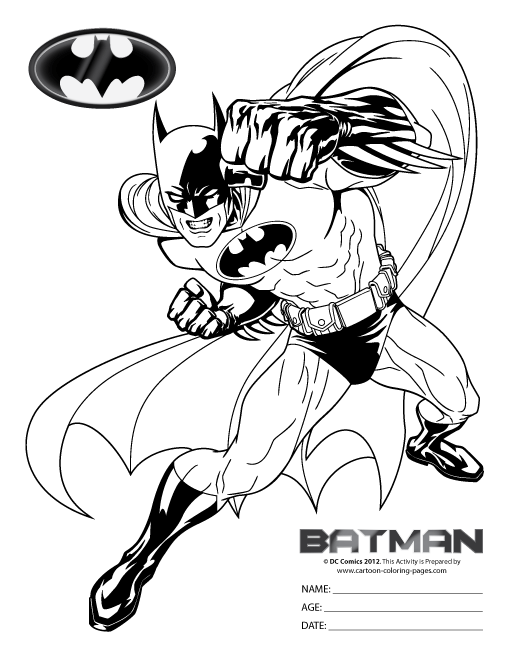 Batman Coloring Pages Black White