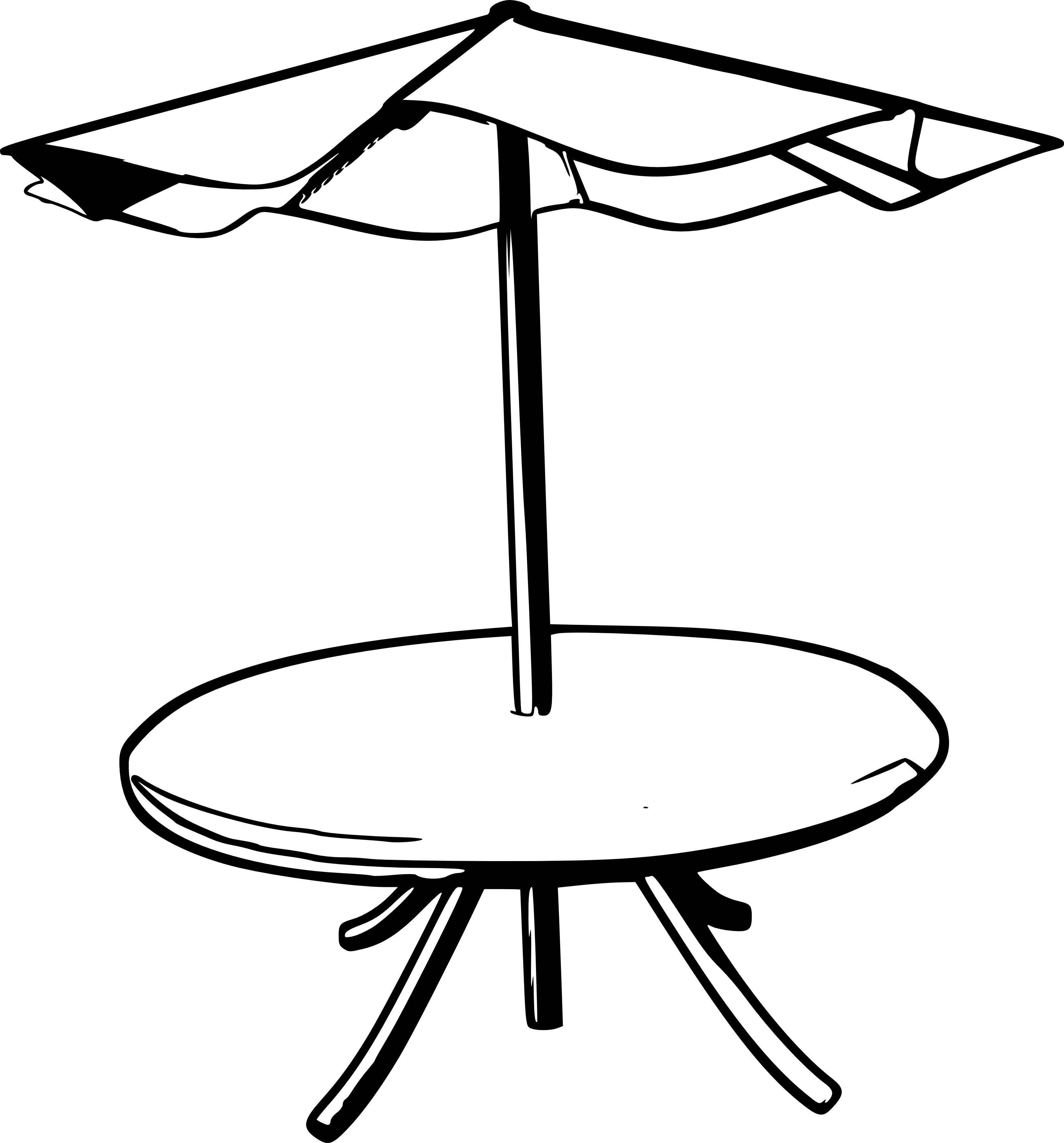 Umbrella Table Clipart