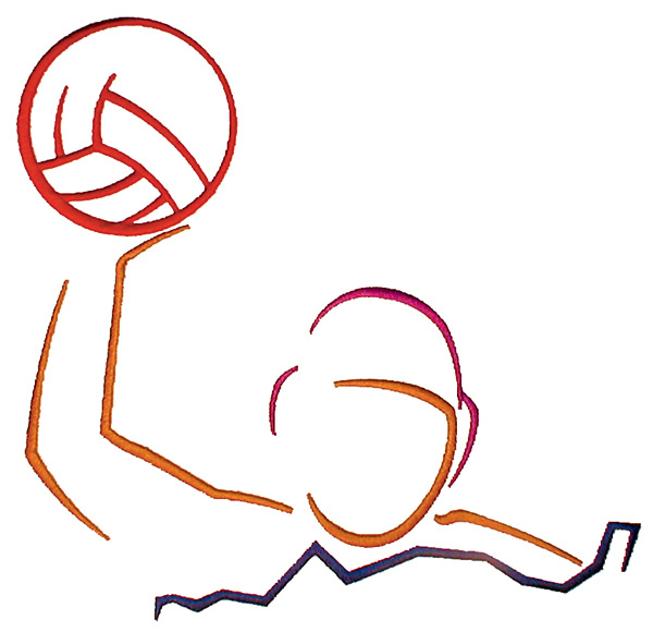 Sports(Grand Slam Designs) Embroidery Design: Water Polo Player ...