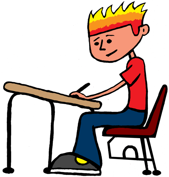 Hard Worker Student Clipart