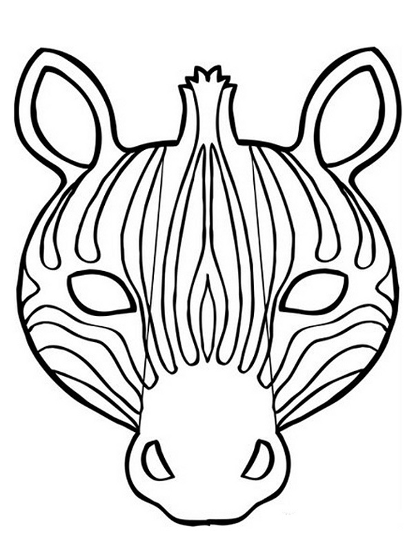 Zebra mask clipart