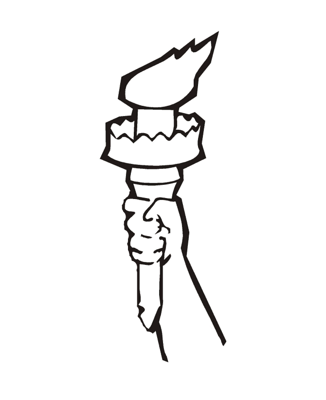 Statue of liberty torch clipart